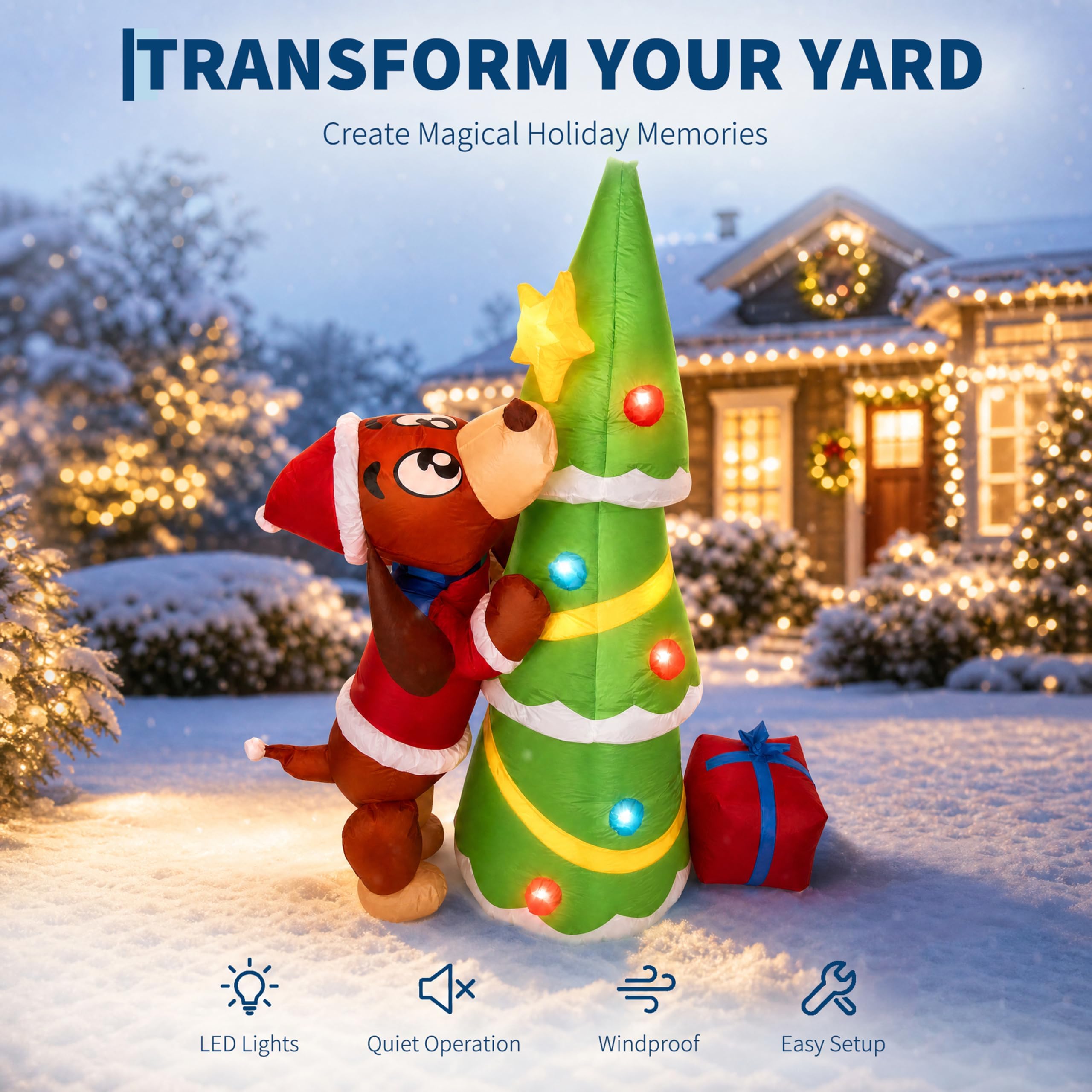 Cane natalizio gonfiabile giga - Kids Yard Toys recensione e prezzo